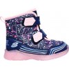 Dievčenská zimná obuv Skechers, ILLUMI-BRIGHTS-POWER PAINT Tmavo modrá,Ružová 22