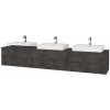 Dreja Kúpeľňová skrinka MODULE SZZ6 240 umývadlo Glance - D16 Tmavý betón / D16 Tmavý betón / Stred + Pravé