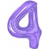 Party Narodeninový balón číslo 4 fialový, 100 cm