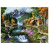 Norimpex Diamantové maľovanie Chaty pri horskej rieke 30 x 40 cm