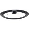 Ruhhy 25561 Univerzálny sklenený poklop so silikónovým okrajom 3 v 1, 28/30/32 cm