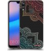 Picasee silikónový čierny obal pre Huawei P20 Lite - Kvetinový vzor