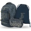 BAAGL SET 3 Skate Max Wave: batoh, penál, sáček GRS