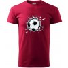 Futbalová lopta v triku - Klasické pánske tričko vyššej gramáže - L ( Marlboro červená )