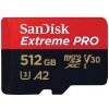 SanDisk Extreme PRO/micro SDXC/512GB/UHS-I U3 / Class 10/+ Adaptér SDSQXCD-512G-GN6MA