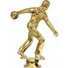 F154/G - Figúrka plast. bowling hráč zlatá H-10cm - 10 cm,Výška (cm)