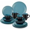 VANCASSO Allegro Black and Blue 16-dielna kameninová jedálenská sada