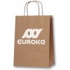 Euroko darčeková taška s papierovým motúzom 50 ks 9959 Hnedá