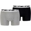 Pánske boxerky Puma, MEN EVERYDAY MULTI LOGO BOXER 2P čierna,sivá,biela S