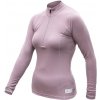 SENSOR Merino Df Zip Mystic violet dámske tričko - XL