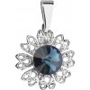 Evolution Group Prívesok bižutéria so Swarovski krištáľmi modrý kvietok 54032.3 montana