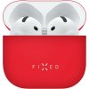 Ultratenké silikónové púzdro FIXED Silky pre Apple AirPods 4, červené FIXSIL-1473-RD