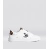 Cariuma SALVAS White Leather Black Logo Leopard Print Sneaker