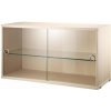 String Skrinka Display Cabinet with Sliding Doors, ash