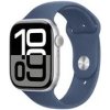 Apple Watch Series 10 GPS 46mm Strieborné hliníkové telo - Denimový športový remienok (M/L) / 160-210 mm
