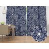 Biante Bavlnený záves Sandra SA-273 Biele mandaly na tmavo modrom 140x150 cm
