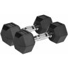 HEX 2x8kg pogumované liatinové činky , REBEL ACTIVE