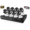 iGET HGNVK164908 - Kamerový UltraHD 4K PoE set, 16CH NVR + 8x IP 4K kamera, zvuk, SMART W/M/Andr/iOS