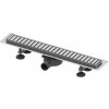 Tece Linus - Sprchový žľab 80 cm, s roštom, kefovaná nerezová oceľ 15100089