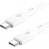 AlzaPower APW-CBSCTC201SilkCore USB-C/USB-C 2.0 5 A, 240 W, 1m, bílý