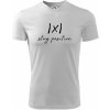 Absolútna hodnota - stay positive - Pánske tričko Fantasy športové - XL ( Biela )