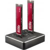 Axagon ADSA-M2C, USB-C 3.2 Gen 2 - 2x M.2 NVMe SSD CLONE MASTER dokovacia stanica
