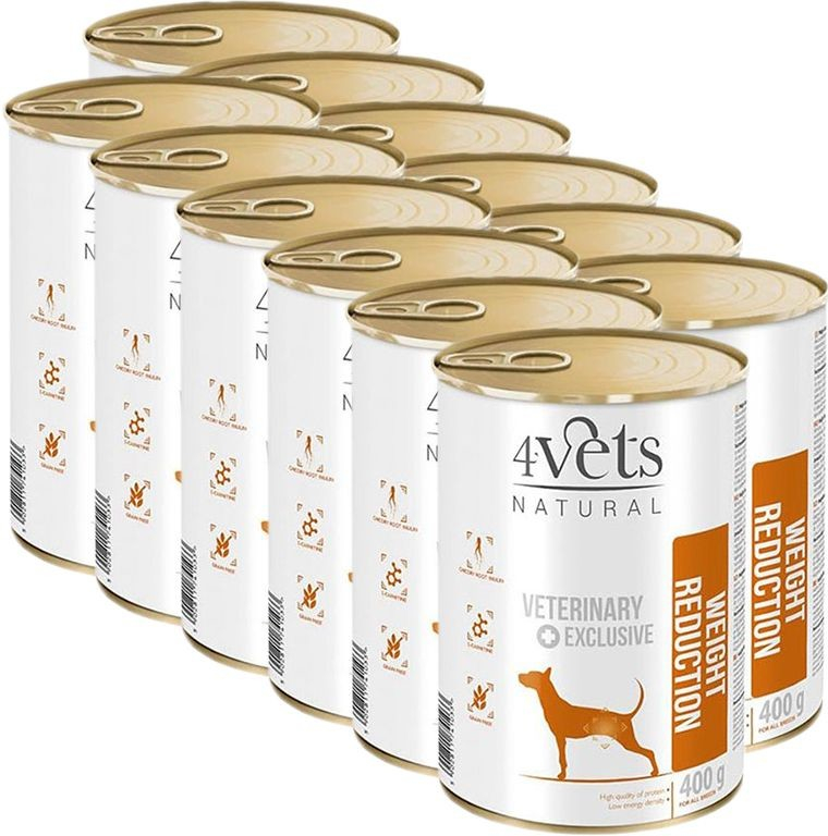 4Vets Natural Veterinary Exclusive Weight reduction 12 x 400 g