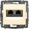 Legrand Valena - Dátová zásuvka 2 x RJ 45, kat. 5, UTP, béžová - 774139