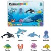 PicassoTiles - Zvířata z moře - magnetické figurky (8 ks)