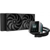 DeepCool CPU Water Cooler - MYSTIQUE 240 (max. 21 dB; max. 123,09 m3/h; 2x12 cm, LED displej, čierny)