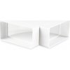 VENTS koleno plastové ploché 90° horizontálne 55 x 110 mm