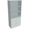 OFFICE PRO s.r.o. HOBIS kancelárska policová skriňa - DZ 5 80 09, zámok Huwill, sivá
