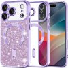Techsuit – Luxury Glitter MagSafe kryt na iPhone 17 Pro – svetlofialový
