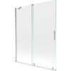 Mexen Velar vaňová zástena 2-krídlová posuvná 140 x 150 cm, transparentná, chróm - 896-140-000-01-01