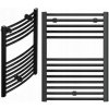 Kúpeľňový radiátor vodný Luxrad 286 W 500 x 628 mm čierny