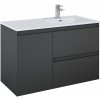 Elita Split skrinka 100x45.8x63.5 cm závesná kúpeľňová skrinka pod umývadlo antracitová RE011005056010