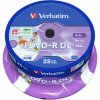 VERBATIM DVD+R DL AZO 8,5GB, 8x, printable, spindle 25 ks 43667
