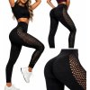 Dámske legíny push up s vysokým pásom S/M čierne (Fitness legíny s tvarujúcim efektom, vysokým pásom a sieťovanými panelmi na tréning aj bežné nosenie)