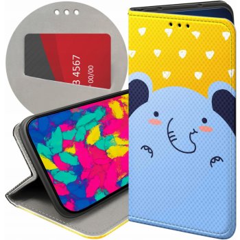 Hello Case Flipové Huawei MAGIC 5 LITE / HONOR X40 / X9A s potlačou KABURA modré zvieratá slony