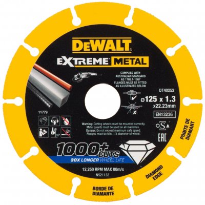 DeWALT DT40252 125x22.23mm diamantový kotúč na kov Extreme Metal