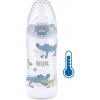 Dojčenská fľaša NUK FC+Temperature Control 300 ml BOX-Flow Control cumlík blue Farba: Modrá