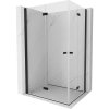 Mexen Mist-F Duo, skladací sprchový kút 100 x 95 cm, číre sklo, čierny profil, 8A6-100L-095P-70-00