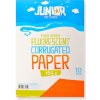 Dekoračný papier A4 Neon oranžový vlnkový 165 g, sada 10 ks