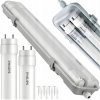 Oprawa hermetyczna LED 120cm + 2x tuba Philips 30W 6500K 5000lm G13 výkonné