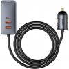 Viacportová nabíjačka do auta BASEUS Fast Charge 120W 2x USB 2x USB--C šedá CCBT-A0G