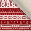Takoy Odevný strečový zamat nórske Vianoce červené-NS-17004