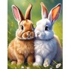 Diamantový obraz Dva zajačiky