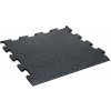 Vzpěračská gumová platforma 1 x 1 m, tloušťka 30 mm, BLACK MAT, (jedna strana zkosení)