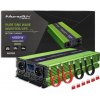 Qoltec 51944 Měnič napětí s funkcí UPS z 12V na 230V, 2500W/5000W čistý sinus s funkcí UPS, LCD display