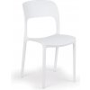 Dizajnová plastová jedálenská stolička REFRESCO, biela